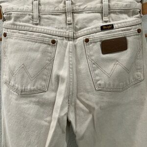 Wrangler Cream Straight Jeans Classic Denim 27/28
